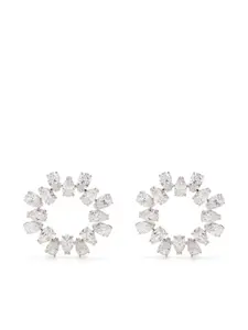 Серьги-гвоздики Matrix Swarovski, серебяный