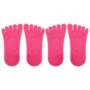 Носки для йоги, носки с пятью пальцами, балетные носки с ручками для женщин Unique Bargains, цвет Rose Red