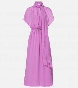 Платье макси из шифона Pineta Max Mara, Orchidea