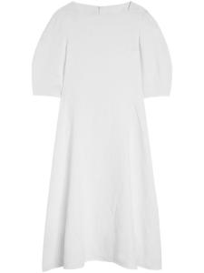 Jil Sander платье с объемными рукавами, белый