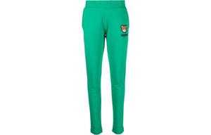 Вязаные спортивные брюки женские зеленые MOSCHINO