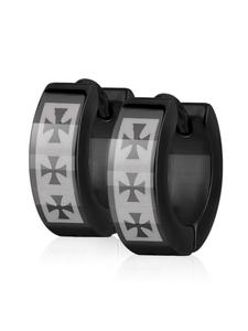 Bungsa Черные серьги-гвоздики