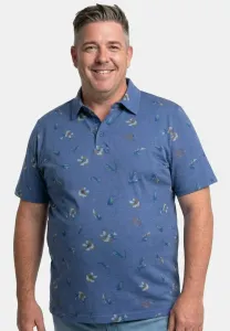 Футболка-Поло с коротким рукавом и принтом по всей поверхности Boston Park, Denim Blue