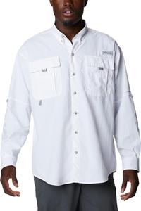 Columbia Мужская рубашка PFG Bahama II с длинным рукавом, White/Realtree Edge