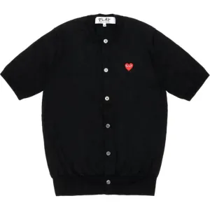 CDG Play Кардиган Unisex Black Crew Neck Moderate