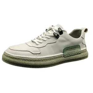 ZUOSAISI Низкие скейтерские кроссовки мужские бело-зеленые, цвет White Green