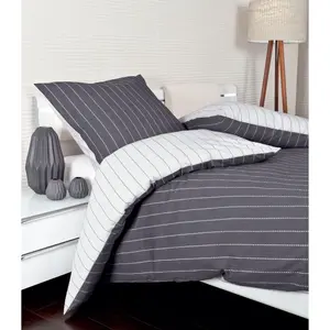 Постельное белье Janine «TANGO20020 16 155x200, 80x80», на молнии, антрацит