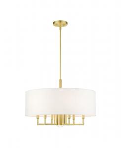 Подвесная люстра Meridian с 7 плафонами Livex, цвет gold-tone