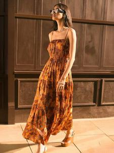 Платье Anais с ботаническим принтом Baukjen, Tangerine/Multi