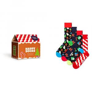 Носки Happy Gingerbread Houses Gift Set Half long 4 шт, разноцветный