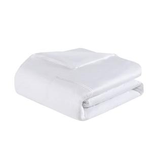 Роскошный комплект одеяла из хлопкового сатина Madison Park Signature с декоративной подушкой, цвет White Gray