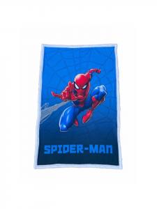 Флисовое одеяло Человек-паук - качество Супергеройский шерпа, 150 x 100 см, цвет - синий Spiderman