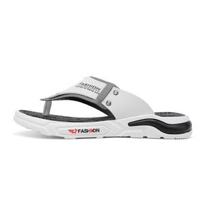 Bull charm Мужские шлепанцы с резиновой подошвой устойчивые к истиранию бело серые, цвет White Gray