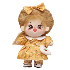 Хлопковая кукла милая и очаровательная кукла плюшевая кукла высота 20см CHUNTUSHU, оранжевый