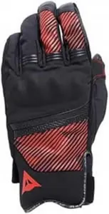 Мужские зимние мотоциклетные перчатки Dainese Fulmine D-dry® с защитой лодыжек, термоутеплителем и сенсорным экраном (1 шт.), Black/Black/Red