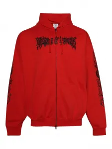 Толстовка на молнии с двойным логотипом Cradle of Filth VETEMENTS, красный