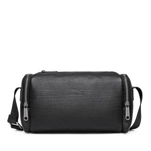 JAGUAR Кожаная мужская сумка через плечо черная, Black