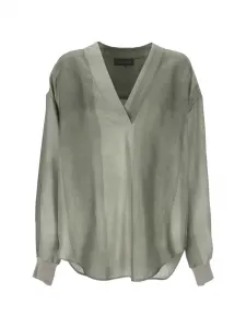 Шелковая блузка Lorena Antoniazzi, зеленый