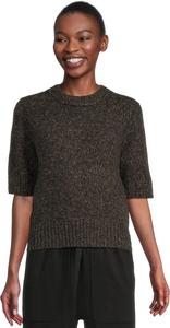 Свитер Lilla P Short Sleeve Marled Pullover, Black Marl