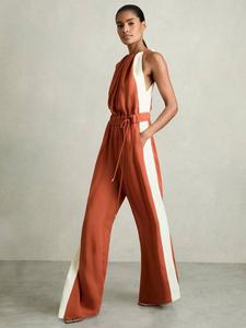 Комбинезон Inez с боковыми полосками и широкими штанинами Reiss, Orange