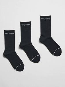 Эластичные носки-гольфы Girlfriend Collective, Pack of 3, Black