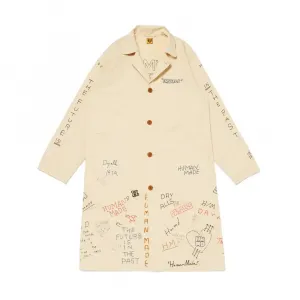 Пальто тренчкот унисекс светло-коричневый Human Made