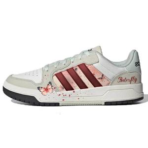 Adidas Neo Кроссовки для скейтбординга Entrap Slip с амортизацией, износостойкие, дышащие, низкие, унисекс, белые, розовые