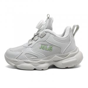 Износостойкие, легкие амортизирующие, нескользящие, антиударные беговые кроссовки Kids' Mulinsen, mls8150 серый (thick cotton thermal)