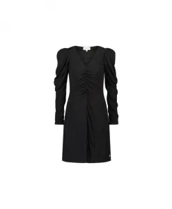 Короткое платье Vera с рюшами на рукавах буфах Fabienne Chapot, черный