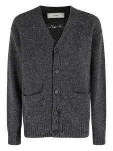 Кардиган из шерсти с эффектом крапления DUNST, серый