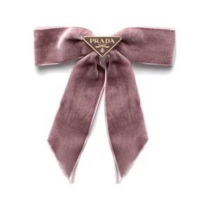 Тканевые заколки для волос женские pink PRADA, розовый