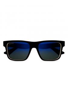 Солнцезащитные очки в прямоугольной оправе "Черные" Gucci Eyewear, черный