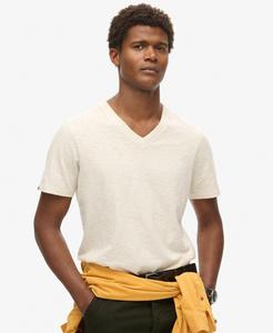 SUPERDRY Футболка из хлопка с V-образным вырезом и короткими рукавами