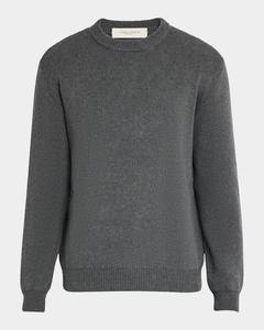 Мужской свитер круглой вязки Golden MS стандартной вязки Golden Goose, цвет Dark Grey Melange