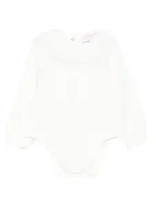 Боди с оборкой на шее Monnalisa, нейтральный