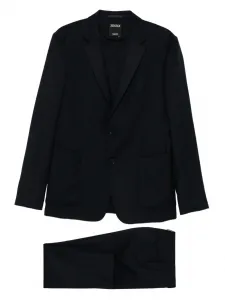 Костюм с накладными карманами Zegna, синий
