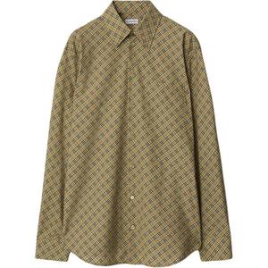 Клетчатая хлопковая рубашка Burberry, зеленый