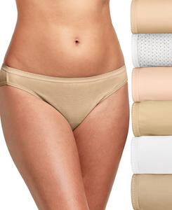 Женское бикини-трусики, 6 шт, из дышащего хлопка, размер 42H6CC Hanes, Neutrals