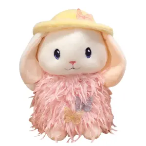 Плюшевая игрушка с ушками зайчика плюшевая кукла высота 30см Dolls and bears dance, розовый