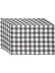 Redbest  Набор хлопковых салфеток под тарелки, 6 штук, цвет «Нэшвилл», серый