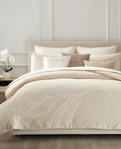 Пододеяльник с вышивкой «Дюна», размер «queen-size» Donna Karan Home, taupe