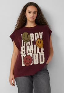 Футболка QS Print T-shirt, Bordeaux/Dark Red