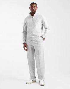 Джоггеры New Look прямого кроя серого меланжевого цвета, плотностью 300 г/м²