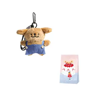 Dolls and bears dance Милый коричневый комбинезон с подтяжками плюшевый кулон с щенками высота 12см