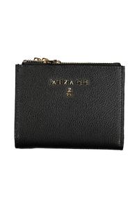 Женский кошелек Patrizia Pepe кожаный с молниями и логотипом, черный