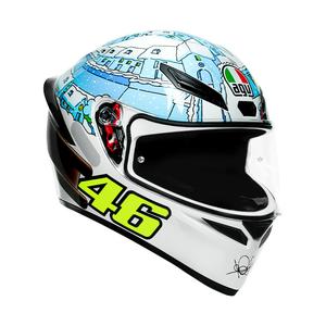 K1S сертификация CCC мотошлем полнолицевой ABS с одинарным визором унисекс для поездок на работу путешествий гонок на треке AGV, K1-S Rossiwinter Test 2017