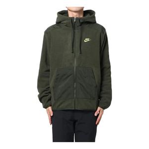 Куртка Men's Nike Sportswear Style Essentials+ Logo Embroidered Suede Hooded Solid Color Jacket Green, мультиколор