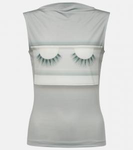 Топ из джерси с принтом Katerina Jebb Acne Studios, Light Grey/Grey