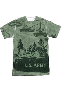 US ARMY майка Up с коротким рукавом для взрослых Poly Crew Gildan, белый