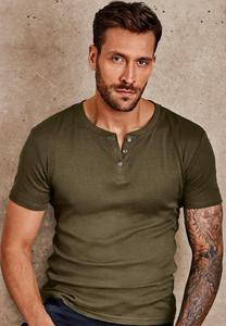 Футболка базовая H.I.S, цвет khaki